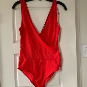 Red bodysuit from zara